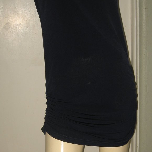 ❤️2 PLANET BY LAUREN G Bodycon Rushed Microfiber/Spandex Dresses Navy Black SZ 1 - Picture 7 of 12